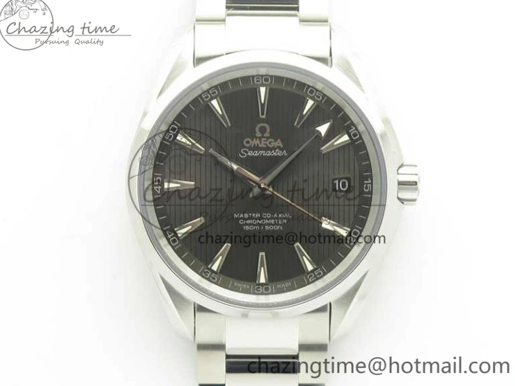 1229 Aqua Terra 150M SS VSF 1:1 Best Edition Gray Textured Dial on SS Bracelet A8500 Super Clone MultiPurpose 8039